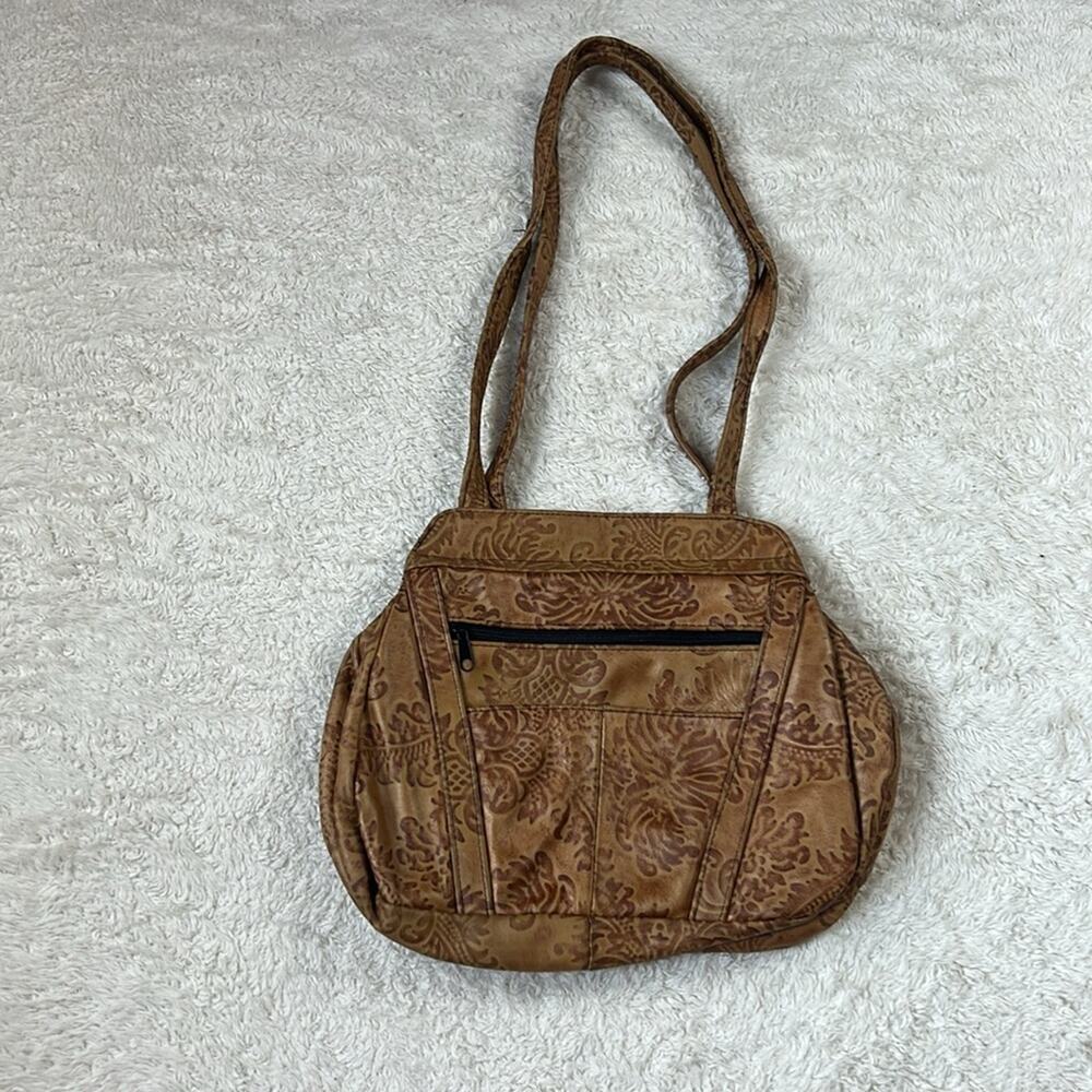 Unbranded embossed genuine leather shoulder bag